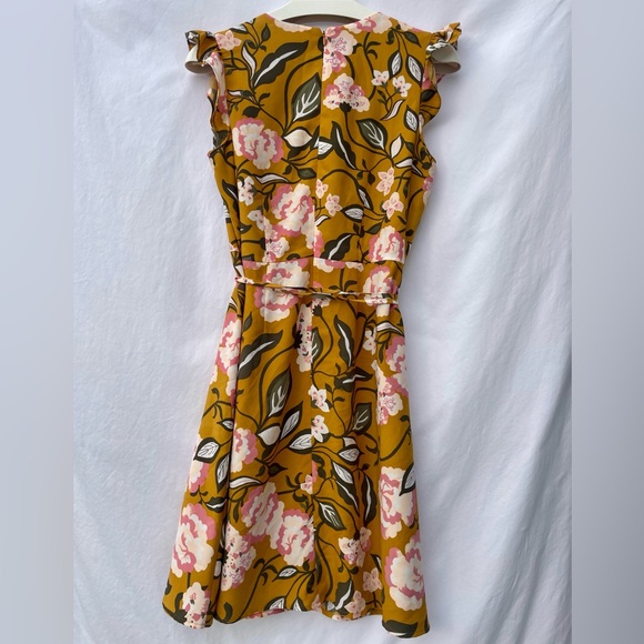 LOFT Mustard Floral Midi Dress - Picture 10 of 10